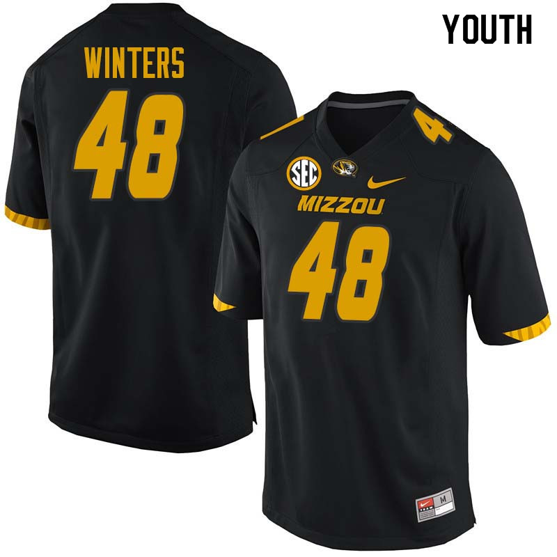 Youth #48 Roderick Winters Missouri Tigers College Football Jerseys Sale-Black - Click Image to Close